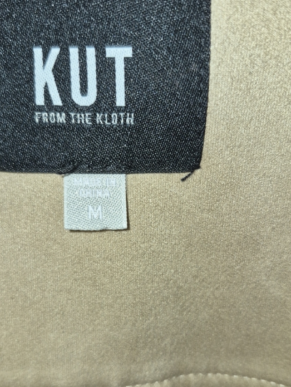 Kut From The Kloth Matilda Jacket - Beige Faux Suede Shacket - Picture 3 of 4